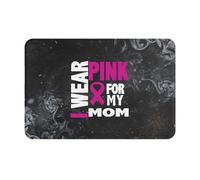 Me Visto De Rosa por Mi Mamá Felpudo De Entrada Suave Alfombra Exterior Resistente Felpudos para Interior Jardín Cocina 40X60Cm