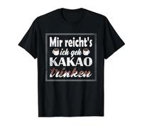Me voy a Beber Cacao Camiseta gráfica económica, Hombre, Negro, L