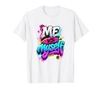 Me Vs Myself Graffiti Style Urban Streetwear Apparel Design Camiseta gráfica económica, Hombre, Blanco, L