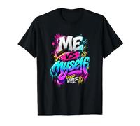 Me Vs Myself Graffiti Style Urban Streetwear Apparel Design Camiseta gráfica económica, Hombre, Negro, S
