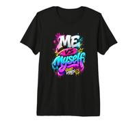 Me Vs Myself Graffiti Style Urban Streetwear Apparel Design Camiseta Premium