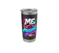 Me Vs Myself Graffiti Style Urban Streetwear Apparel Design Vaso térmico de acero inoxidable de doble pared