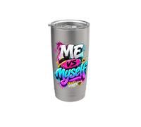 Me Vs Myself Graffiti Style Urban Streetwear Apparel Design Vaso térmico de acero inoxidable de doble pared