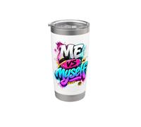 Me Vs Myself Graffiti Style Urban Streetwear Apparel Design Vaso térmico de acero inoxidable de doble pared