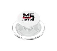 Me VS Myself Rivalry Competition Quotes Graphic PopSockets PopGrip para MagSafe