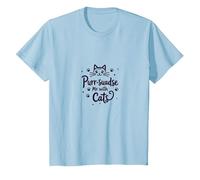 Me with Cats, Lindo Amante de los felinos de Purr-suadse Camiseta, Niños, Azul Bebé, 6 años