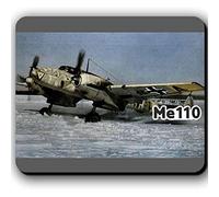ME110 en invierno Aire Arma destructor Avión Invierno camuflaje vuelo Espacio Aterrizaje Start de WK 2 - Alfombrilla de Raton Mousepad # 13782