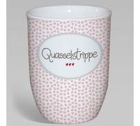 Mea Living Asa Taza 500ml Dicho Quasselstrippe Taza Rosa Corazones Blanco