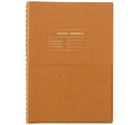 Mead Cuaderno de viaje, 15,24 x 20,32 cm, 160 páginas, tapa flexible, colección Mead Moments, beige/dorado (XC0079F)