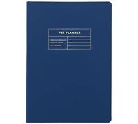 Mead Cuaderno planificador para mascotas, 6 x 8.5 pulgadas, 160 páginas, cuero vegano, cubierta flexible, colección Mead Moments, azul/dorado (XC0070F)