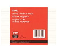 Mead Productos LLC Mead tarjetas de índice 4 x 6 rayas (Set de 12)