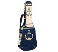 Meadow Wild Flowers and Tree Leaves - Funda acolchada para guitarra acústica con bolsillos ajustables para correa de hombro, Multicolor 08, 42.9x16.9x4.7 in, Mochila informal