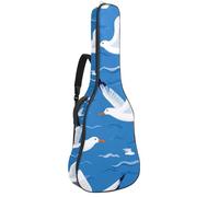 Meadow Wild Flowers and Tree Leaves - Funda acolchada para guitarra acústica con bolsillos ajustables para correa de hombro, Multicolor 09, 42.9x16.9x4.7 in, Mochila informal