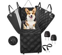 Meadowlark Xl - Fundas de asiento para perro, diseño de malla único y protección completa para el coche, puertas, reposacabezas y asiento trasero con cremallera, funda impermeable para asiento de mascotas + cinturón de seguridad y 2 protectores para reposacabezas