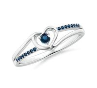 Meadows Anillo de compromiso de plata y oro amarillo rosa de 14 quilates con diamantes redondos de imitación, piedra natal de abril, cumpleaños, compromiso, aniversario, joyería de boda para mujer