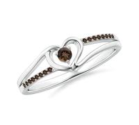 Meadows Anillo de compromiso de plata y oro amarillo rosa de 14 quilates con diamantes redondos de imitación, piedra natal de abril, cumpleaños, compromiso, aniversario, joyería de boda para mujer