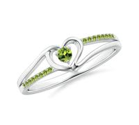 Meadows Anillo de compromiso de plata y oro amarillo rosa de 14 quilates con diamantes redondos de imitación, piedra natal de abril, cumpleaños, compromiso, aniversario, joyería de boda para mujer