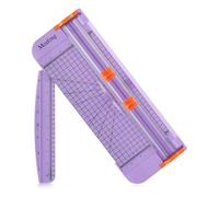 Meafeng Cortador de papel A4, 2 cuchillos, Guillotina de Papel Automático de Seguridad Salvaguardar, Corte de Rejilla y Ángulo, con Regla de Extension, para Cupón Craft Etiqueta de Papel o Foto
