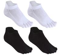 meaiguo calcetines para dedos de los pies, calcetines para correr, para hombres y mujeres, paquete de 4 - - talla única