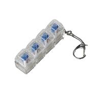 MEAKTSMI 1 llavero mecánico para teclado y herramienta para aliviar el estrés con luz LED, 2 teclas, 3 teclas y 4 teclas
