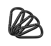 MEAKTSMI 4 clips de mosquetón pequeños, aleación de aluminio, gancho de primavera, hebilla de montañismo, al aire libre, camping, anillos D, gancho de clip