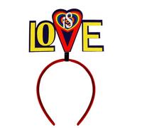 MEAKTSMI Diadema de corazón arco iris, cómoda diadema para disfraz que da a cualquier atuendo adecuado para entusiastas