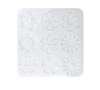 MEAKTSMI Flores Pendiente Formas de Resina Con Agujeros Resina Formas De Joyería De Resina Epoxi Formas Para Pendientes Colgante Llavero