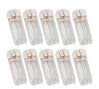 MEAKTSMI Juego de 10 pinzas transparentes para el cabello, pinzas de acrílico transparente, accesorios para el cabello, horquillas transparentes para mujeres y niñas