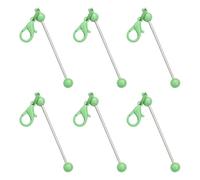 MEAKTSMI Juego de 6 llaveros de perlas de metal hechos a mano con cuentas para llaveros, artesanía y fabricación de joyas