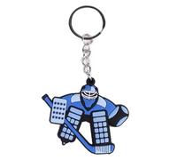MEAKTSMI Llavero con colgante de hockey sobre hielo de dibujos animados de moda, llavero simple con colgante de bolsa simple, llavero deportivo de invierno para hombres y mujeres