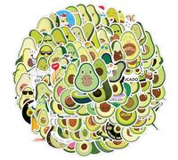 MEAKTSMI Pegatinas de aguacate impermeables lindas pegatinas de frutas de dibujos animados para laptop álbum de recortes almohadilla teléfono regalos para niños x100 piezas
