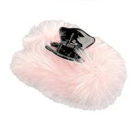 MEAKTSMI Pinzas de garra de pelo de invierno con clip de garra de piel sintética, elegante clip de acrílico para el cabello, pinzas para el cabello, accesorios para el cabello