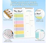 Meal Planning Notepad - Weekly Meal Organizer Pad And Grocery List Notebook For Kitchen, Family, And Weight Loss | Meals Planner Journal For Healthy Eating, Fridge Or Desk Use
