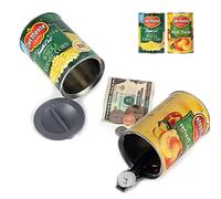 Mealivos Fake Whole Kernel Corn Can Safes and Fake Peach Can Safes Diversion Secret Stash Safes(Pack of 2,Yellow and Green)