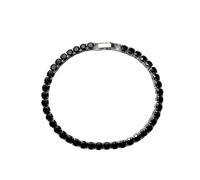 Mealoodiousmusea Excelente pulsera de tenis de circonita cúbica para mujeres y hombres, cadena de cobre con cristales de cristal, exquisita pulsera hecha a mano platino blanco 17 cm, as description
