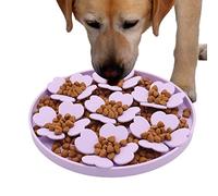 Mealtime Joy - Alfombrilla flexible e impermeable para fugas de mascotas, alfombrilla de silicona con ventosa con plato para perros, para perros Chow Time Dog, suave para aperitivos, aburrimiento de