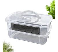Mealworm Breeding Bins | Transparent Mesh Feeding Habitat | Mealworm Farm Bin | For Sugar Glider Reptile Bird Chicken Lizard Bearded Dragon Frog