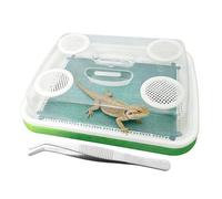 Mealworm Breeding Container - 3-Layer Poop Filter Case | Metal Mesh Screen with Tweezer Odor-Proof Fine Mesh Mealworm Nesting Box | For Sugar Glider Chicken Lizard Frog Tortoise