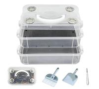 Mealworm Breeding Kit - 24x16x13cm Mealworm Farm | Double-Layer Transparent Feeding Box | Mealworms Container | For Biology Science Education Classroom School Homeschool Science Project Observational