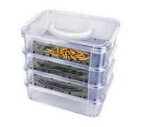 Mealworm Breeding Kit - 4 Layer Mesh Feeding Bin for Insected Farming | Clear Flexible Stackable Container with Carry Handle, Ventilated Design for Easy Feeding and Observation, Ideal for Sugar Glider