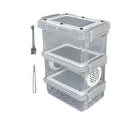 Mealworm Breeding Kit - Stable Multi-Layer Filter Breathable Container - Small Animal Breeding Container,for Reptiles Lizards Frogs Tortoises Backyard Classroom Science Projects Camping