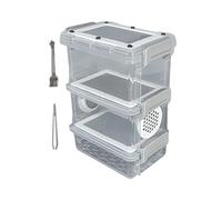 Mealworm Breeding Kit Stable Multi-Layer Filter Transpirable Container - Small Animal Breeding Container,for Reptiles Lizards Frogs Tortoises Backyard Classroom Science Projects Camping