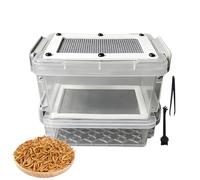 Mealworm Container - Filtro antihumedad Poop con Tweezer y Brush, Odor-Proof Breeding Box, Care Kit | Mealworm Habitat for Sugar Glider, Reptil, Birds, Lizard, Frog