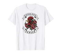 Mealworm Dealer Backyard Chicken Keeper Tattoo Rooster Camiseta gráfica económica, Hombre, Blanco, S