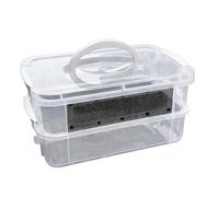 Mealworm Feeding Container - Clear Mesh Habitat, Ventilated Design, Keeper | Mealworm Container For Sugar Glider, Reptile, Bird, Chicken, Lizard, Bearded Dragon, Frog