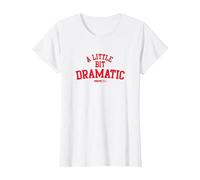 Mean Girls A Little bit Dramatic Camiseta, Mujer, Blanco, L