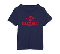 Mean Girls A Little bit Dramatic Camiseta, Mujer Tallas Grandes, Azul Marino, 3XL Grande