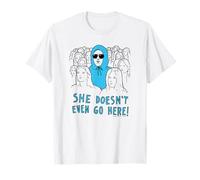 Mean Girls She Doesn'T Even Go Here Drawing Y2K Teen Movie Camiseta