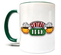 Mean Muggin Central Perk Friends - Taza de cerámica de grado A de dos tonos, embalaje de espuma para regalo, ideal para cualquier bebida, obra de arte en ambos lados