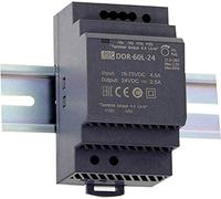Mean Well DDR-60L-24 Convertidor DC/DC (riel DIN) 24 V/DC 2.5 A 60 W Número de salidas: 1 x Contenido 1 unidad